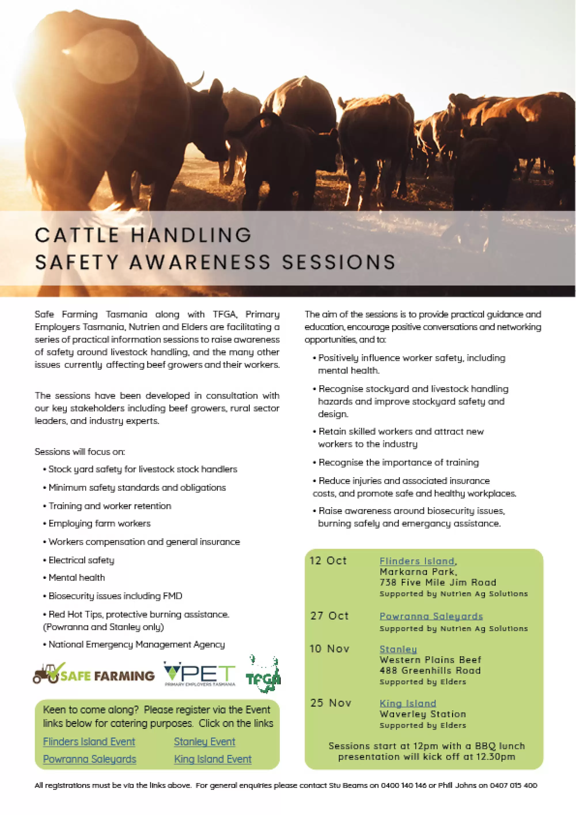 Safe Farming TFGA Cattle Handling Safety Sept22
